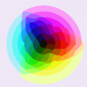 RGB Color Wheel (median cut 64 colors)